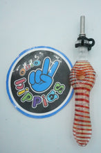 Load image into Gallery viewer, Fancy Glass Colored Honey Straw Nectar Collector - OhioHippiesSmokeShop.com