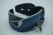 Load image into Gallery viewer, Hand Made, Silver Charms Leather Bracelets - Caliculturesmokeshop.com