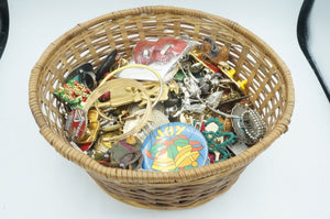 Mix Basket of Pins, Pendants, Clips, and Earrings - ohiohippies.com