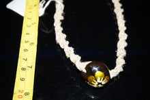 Load image into Gallery viewer, The Golden Flower bead pendant with hemp chain - Caliculturesmokeshop.com
