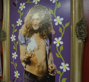Robert Plant Led Zeppelin in Wooden Frame - Caliculturesmokeshop.com