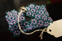 Load image into Gallery viewer, Blue/Purple Flower Beaded Bracelet - Caliculturesmokeshop.com