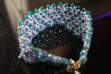Load image into Gallery viewer, Blue/Purple Flower Beaded Bracelet - Caliculturesmokeshop.com