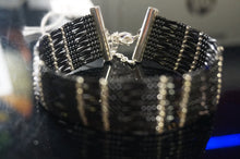 Load image into Gallery viewer, Black/Silver Glass Beaded Bracelet - Caliculturesmokeshop.com