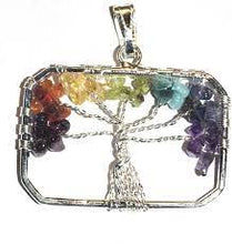 Load image into Gallery viewer, tree of life chakra pendant
