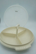 Load image into Gallery viewer, Tupperware Mid-Century Container, Serving Snack Tray with Lid and Screw in Handle to carry - ohiohippiessmokeshop.com
