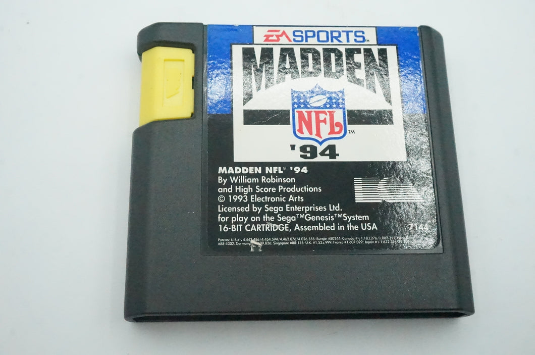 94' Madden Sega Genesis Game - Ohiohippies.com
