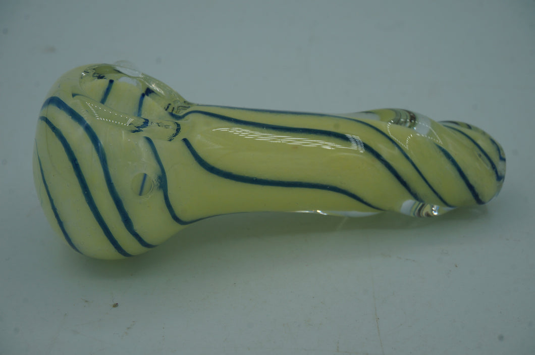 cream and blue spiral pipe- ohiohippies.com