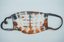 Load image into Gallery viewer, Tie-Dye Orange/Blue Kid Shirt with Tie-Dye Mask -
