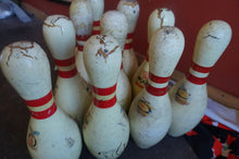 Load image into Gallery viewer, Vintage/Original Bowling Pins 10 Set - ohiohippies.com
