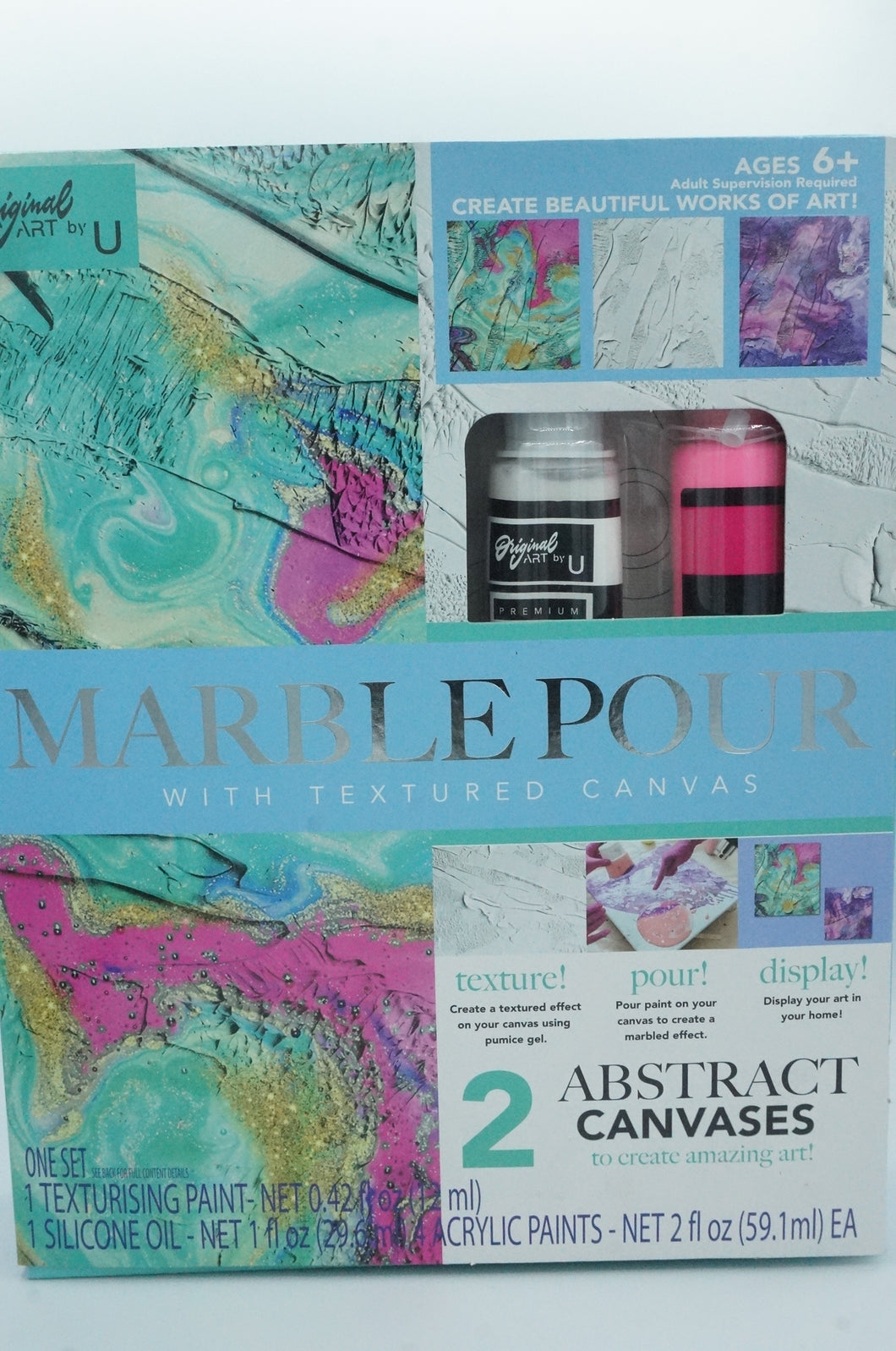 Marble Pour with Textured Canvas - ohiohippies.com