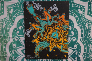 Abstract Water Pipe Acrylics Canvas Art - Caliculturesmokeshop.com
