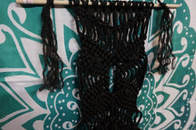 Load image into Gallery viewer, Pure Black Macrame Wall Hanger - ohiohippiessmokeshop.com
