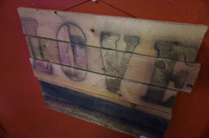 Wooden Sign of Love
