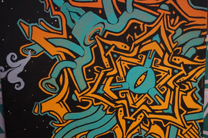 Abstract Water Pipe Acrylics Canvas Art - Caliculturesmokeshop.com