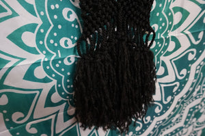 Pure Black Macrame Wall Hanger - ohiohippiessmokeshop.com