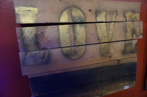 Wooden Sign of Love