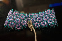 Load image into Gallery viewer, Blue/Purple Flower Beaded Bracelet - Caliculturesmokeshop.com
